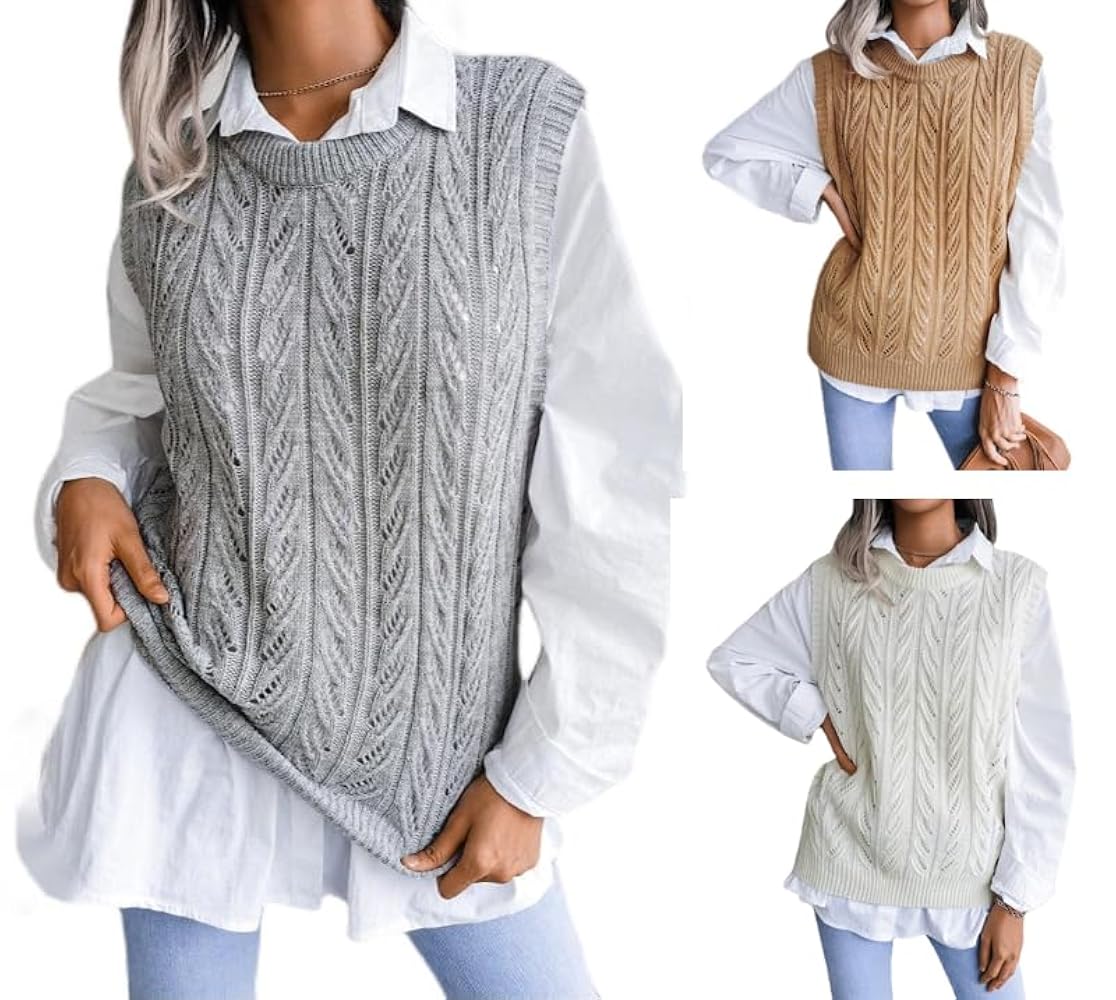 ローブブラン　ニットベストSide cable knit Vest Side cable knit Vest – L'AUBE BLANC